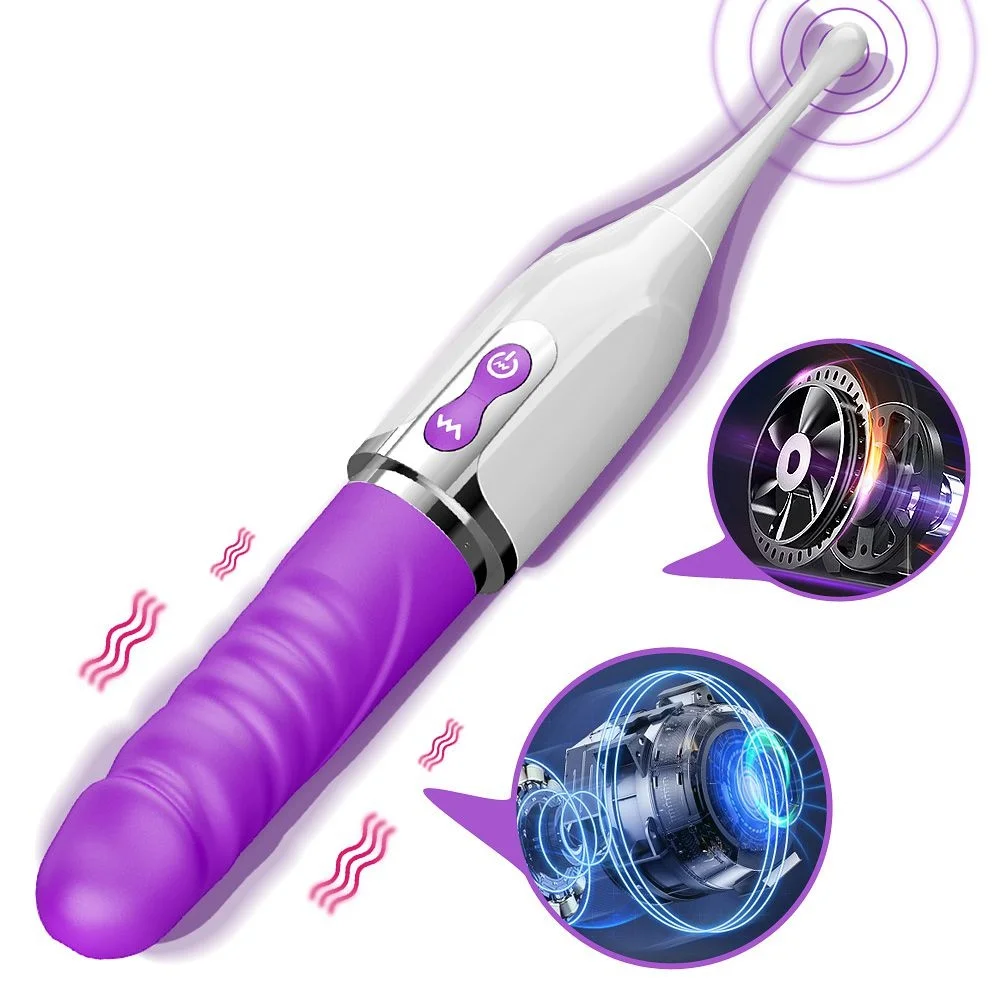 

Double Head Vibrator Dildo Sex Toys For Woman High Frequency G-spot Nipple Clitoris Stimulation Vaginal Orgasm Masturbation