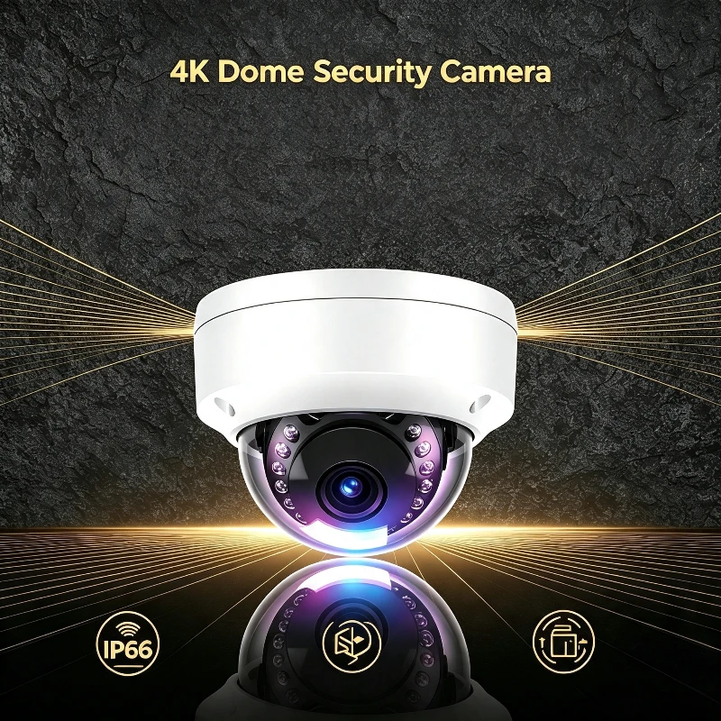 Psennikow 8MP 4K POE IP Camera Explosion-proof Outdoor H.265 Onvif Metal Dome CCTV Security Protection 4MP Video Surveillance