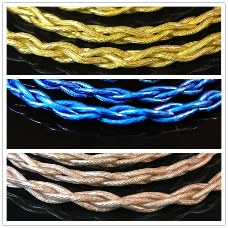 7n OCC 실버 도금 와이어, 4 공유 헤드폰 업그레이드 라인, 252 코어, OD: 4.5-5.0