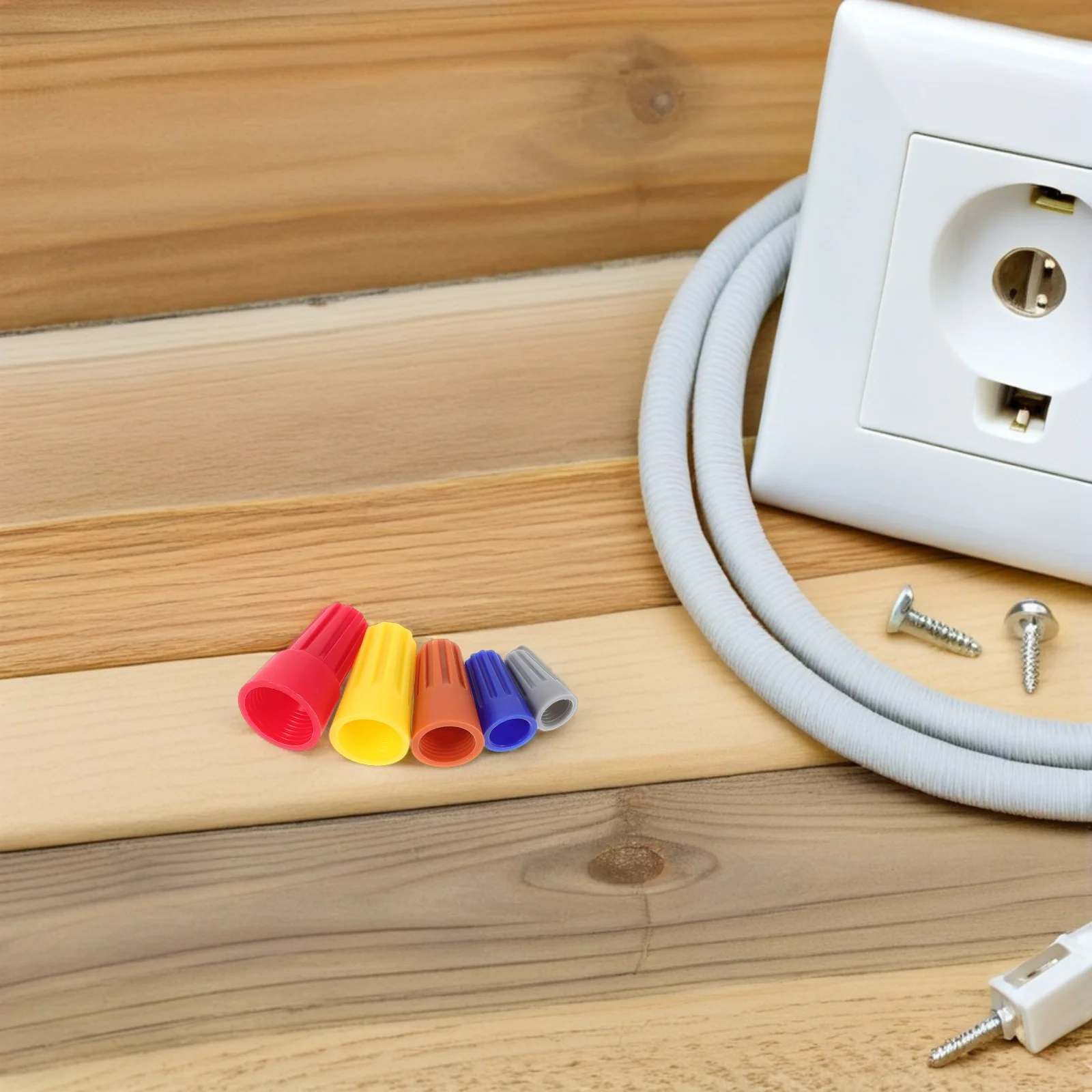 

330pcs Wire Connectors Electrical Insulating Color-Coded Caps Spiral Screw Type For Quick Connection Terminal Block Connector