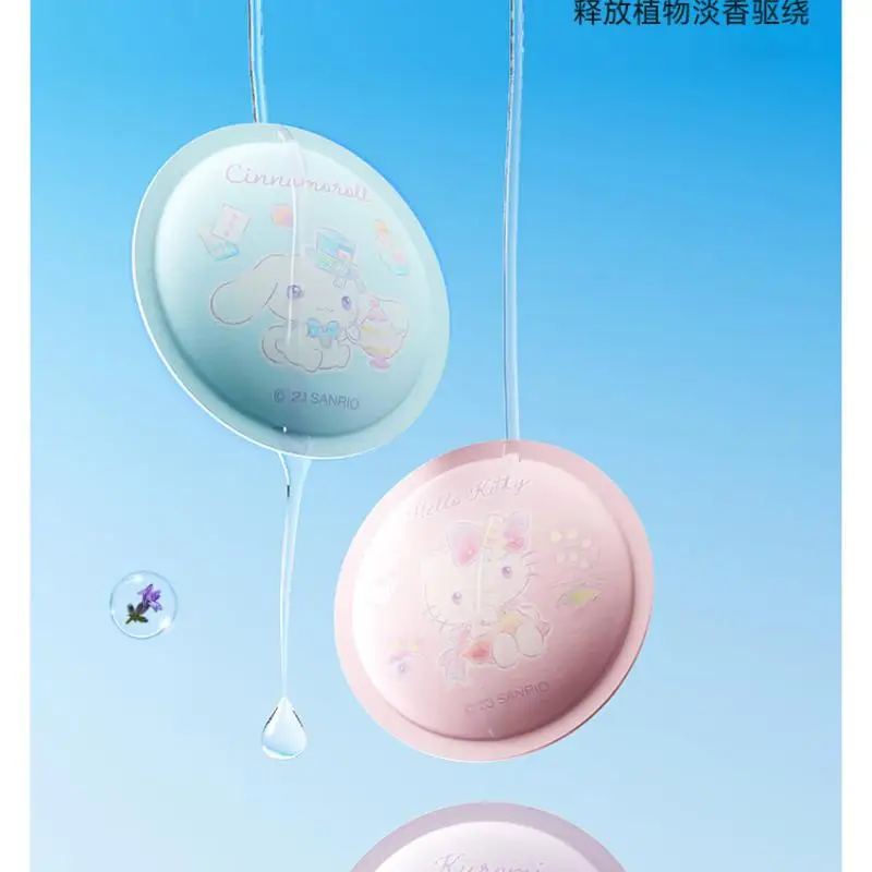 Kuromi Sanrio การ์ตูนฤดูร้อนพืชน้ํามันหอมระเหยสติกเกอร์การ์ตูนระเบิดลูกปัดสติกเกอร์ป้องกันยุงเด็กกลางแจ้งกัด