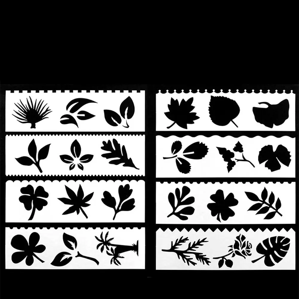 8Pcs/set Scrapbooking Copy Stencil Painting Tools Photo Album DIY Template Letter Stencil Drawing Stencils Drawing Templates