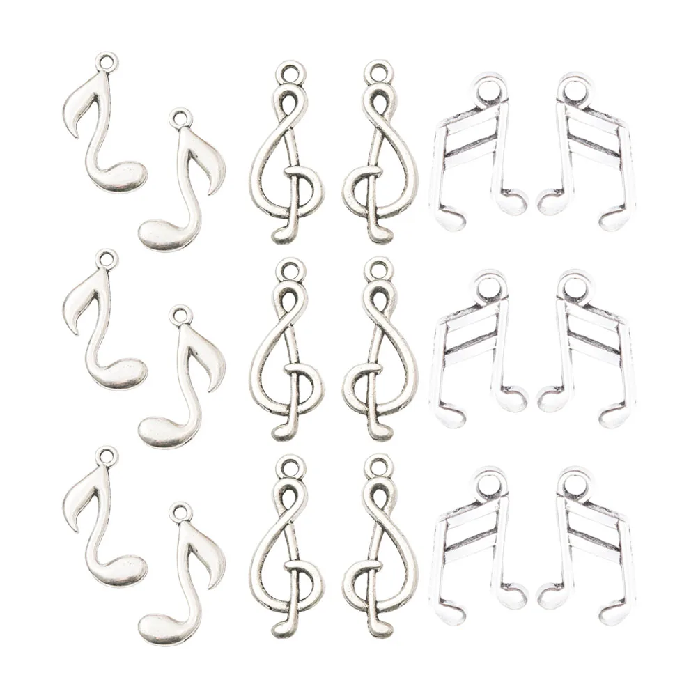 

Pendants for Jewelry Making Musical Note Necklace Bracelet Silver Accessories DIY