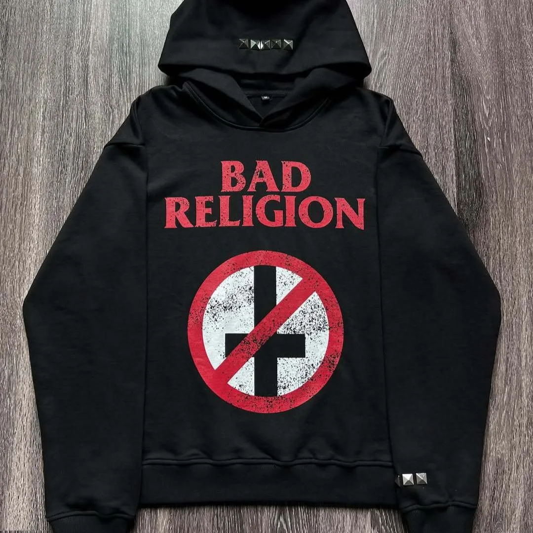 Herfst Winter Sweatshirt met capuchon Pullover Gothic Gedrukt Loszittende Straat Hoodie Casual Comfortabele Kleding