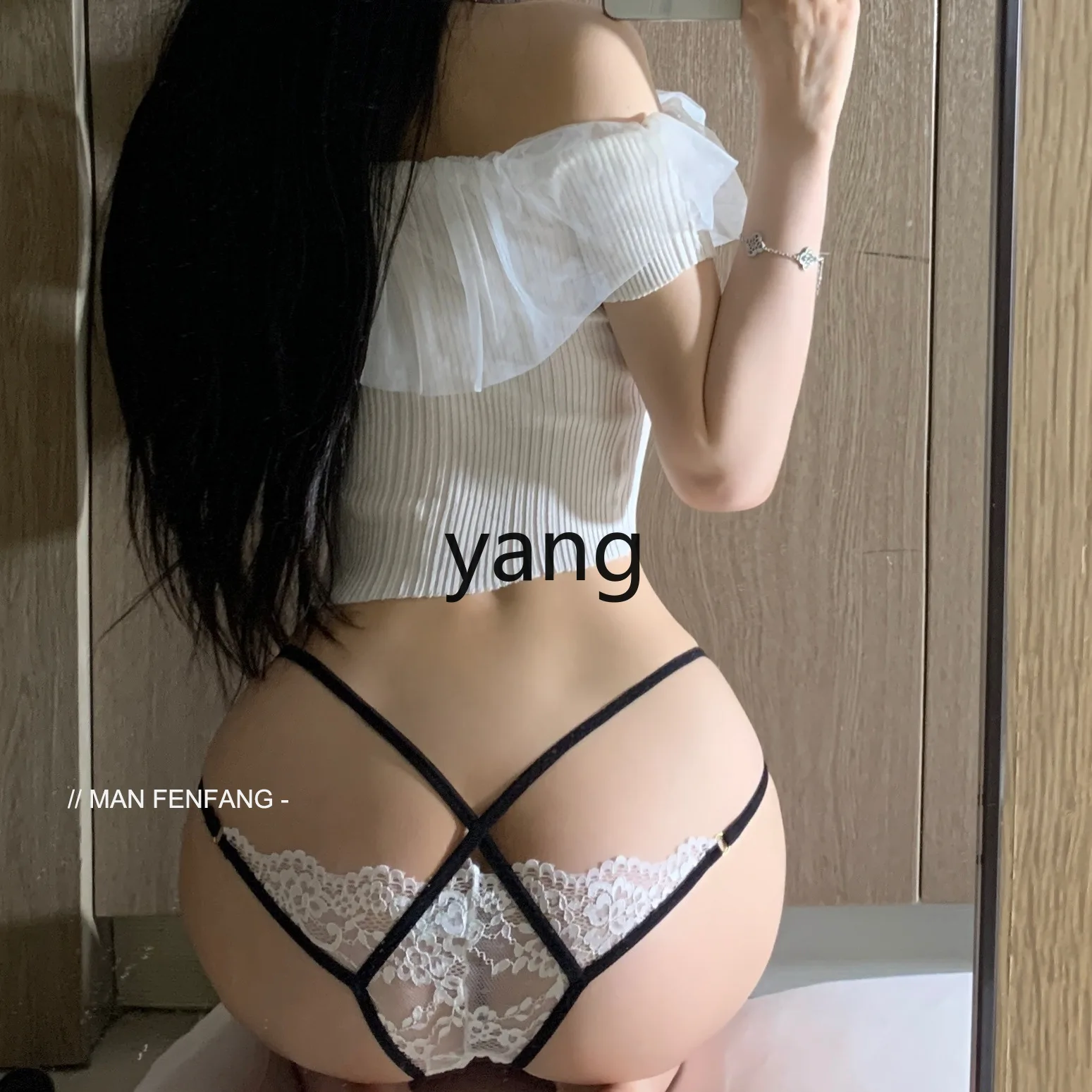 YJQ lace panties transparent cross strap strap triangular hollow panties