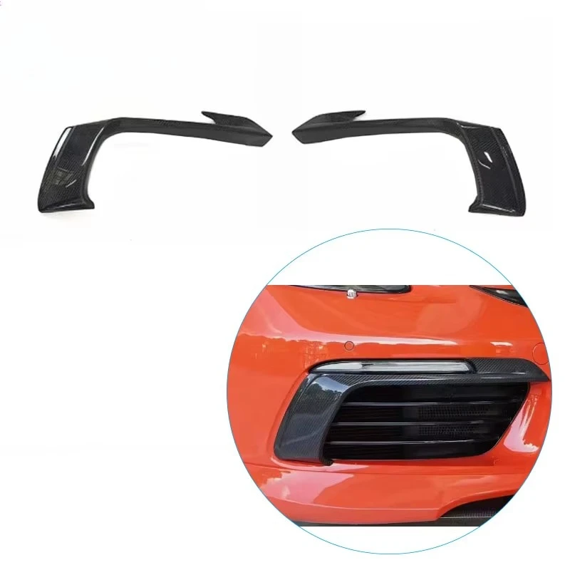 

Для Porsche Boxster Cayman 718, передняя противотуманная фара из углеродного волокна, крышка для бровей, фары, век