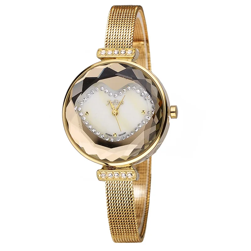 Mother-of-pearl Julius Lady Women's Watch Japan Quartz Hours Retro Clock Fashion Cute Heart Girl's Birthday Gift No Box