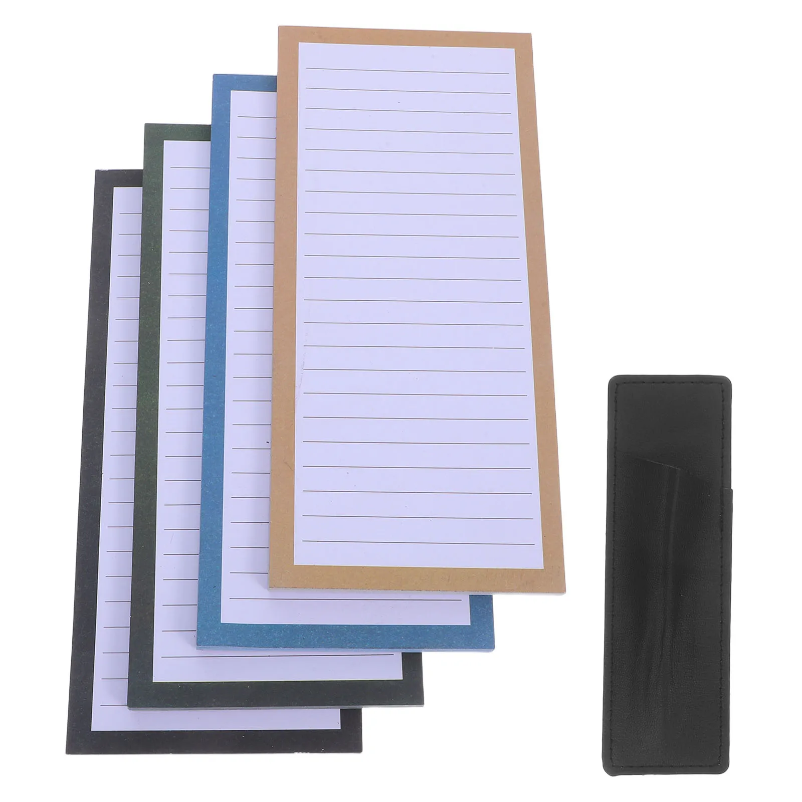 مجموعة واحدة من مفكرة الثلاجة المغناطيسية، وسادة قائمة البقالة مع حامل قلم، منظم مذكرة مغناطيسي لتخطيط ثلاجة المطبخ #1