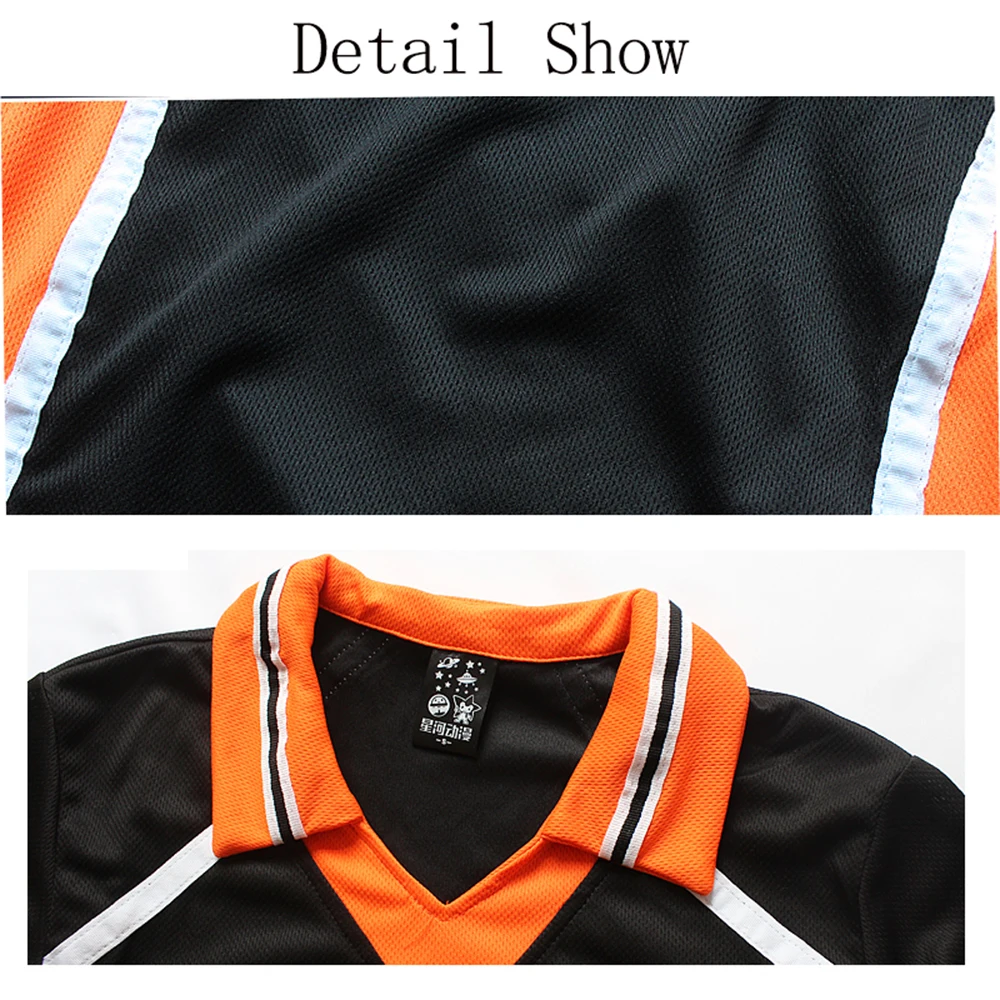 Anime Haikyuu Cosplay Traje Karasuno High School Voleibol Clube, Hinata Shyouyou Kageyama, Sportswear Jerseys, Presentes de Halloween