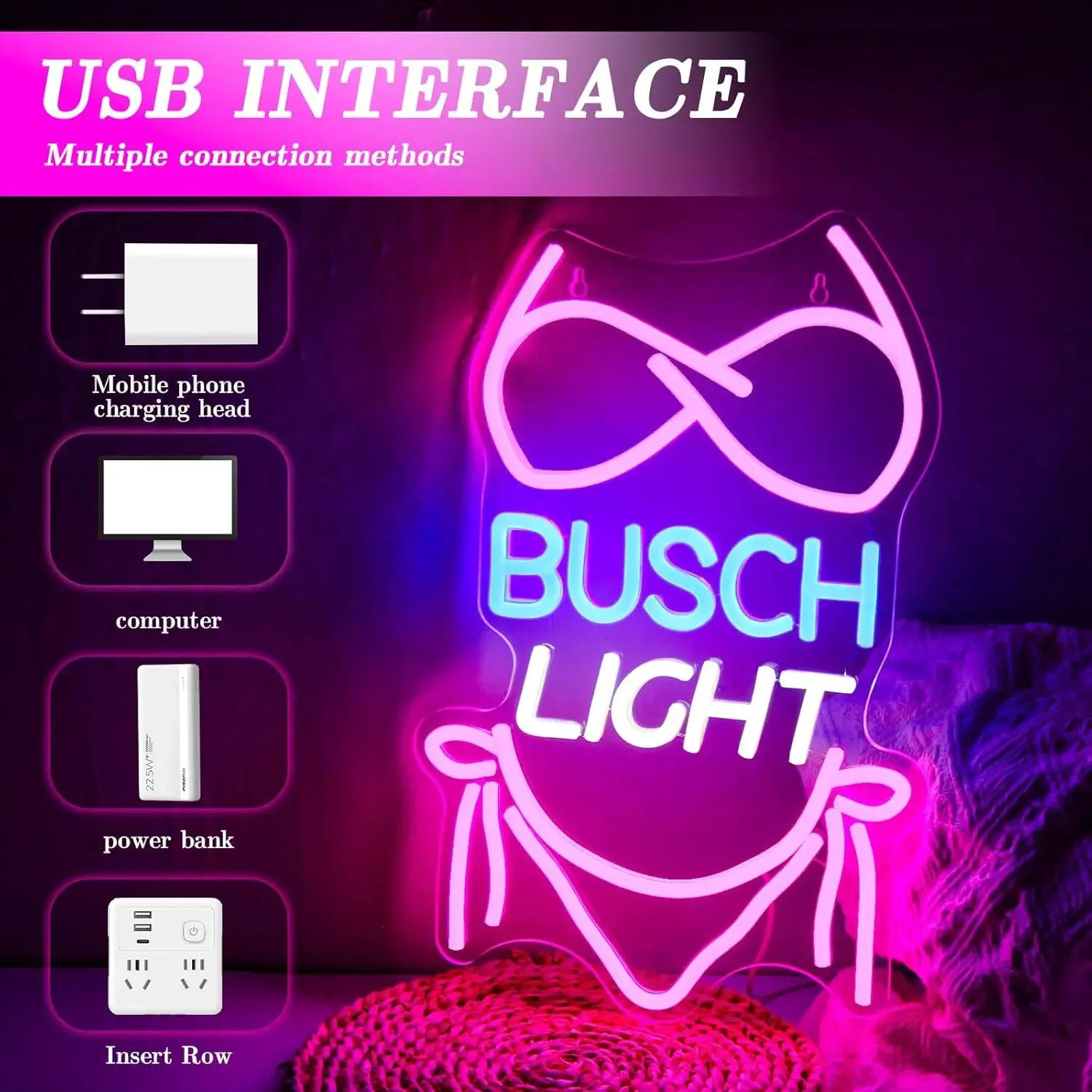 بيكيني ضوء النيون علامات ل جدار ديكور LED أضواء النيون علامات للرجل الكهف ديكور البيرة بار الأعمال مطعم غرفة مكتب حانة الفن