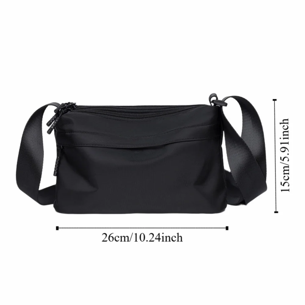 حقيبة كروس للرجال مقاومة للماء بسعة كبيرة مع جيوب متعددة حقيبة كتف للطلاب من قماش أكسفورد حقيبة ساعي البريد من النايلون