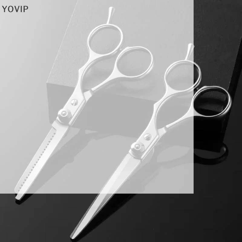 /YOV/2pcs Professional Hairdressing Haircut Scissors Barber Shop Hairdresser's Cutting Thinning Tools High Quality Salon Set