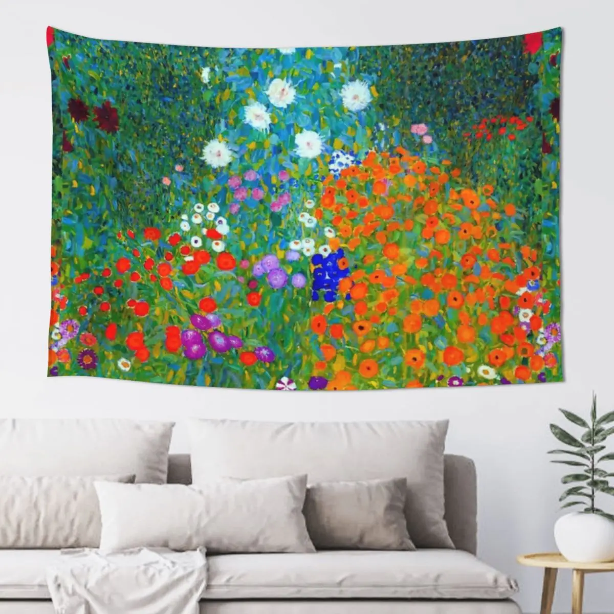 

Gustav Klimt - flower garden Tapestry Anime Decor Cute Decor Tapestry