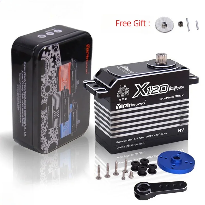YIPINSERVO X120KG Waterproof Digital Servo Full Metal For 1/6 RC Truck Robot Arm DIYUniFly