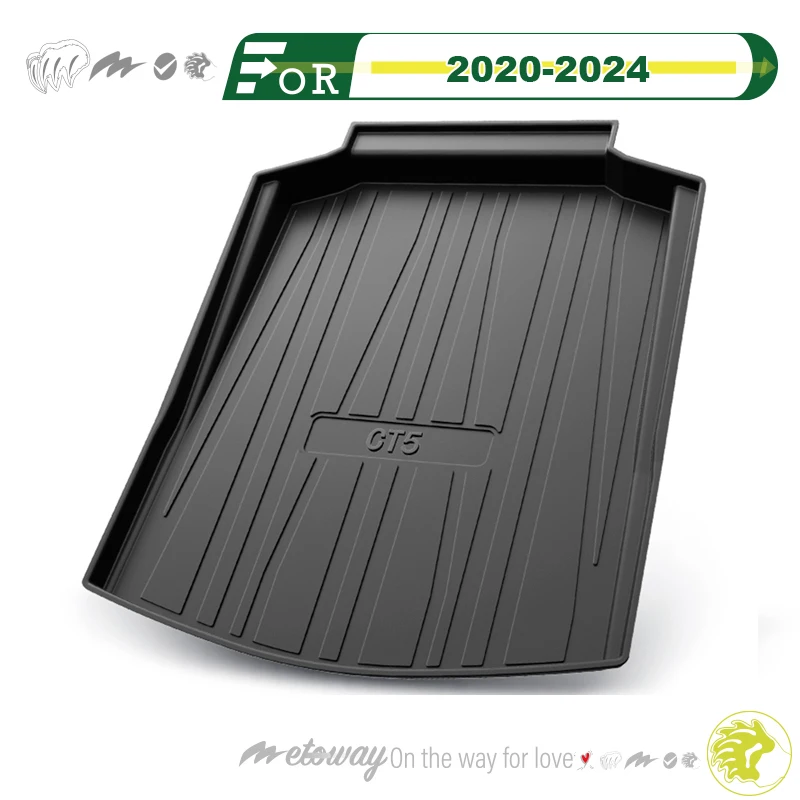 For Cadillac CT5 2020-2024 Custom Fit Car Trunk Mat All Season Black Cargo Mat 3D Shaped Laser Measured Trunk Liners