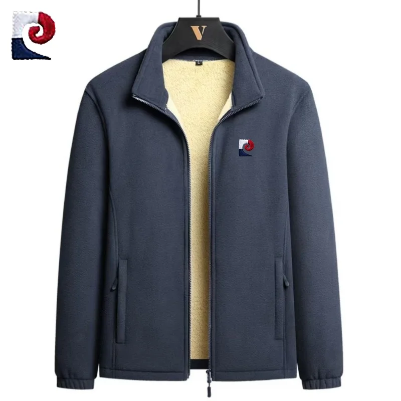 

Осенне-зимняя мужская высококачественная толстая куртка, новый модный и повседневный уличный ветрозащитный и теплый универсальный топ.