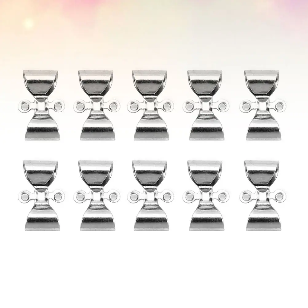

50PCS DIY Jewelry Accessories Bracelet Necklace Connecting Clasp Delicate Double-hole Bowknot Pendant Stainless Steel DIY Bowkno