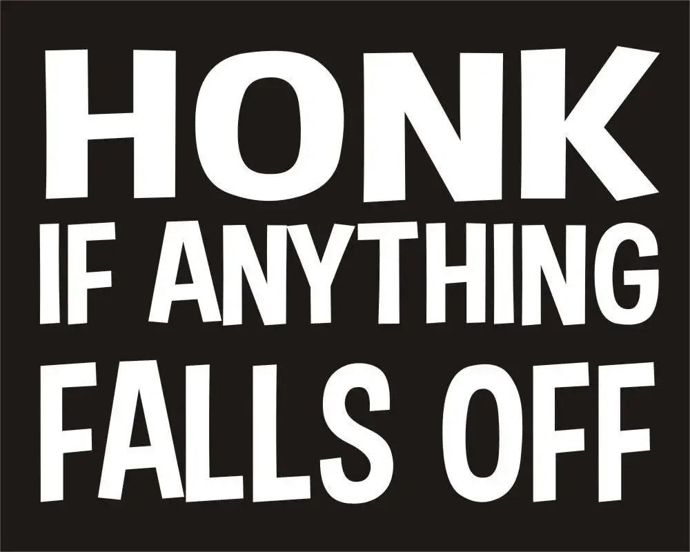 Забавная шуточная Новинка Автомобильная наклейка на бампер Honk, 20 см * 14 см