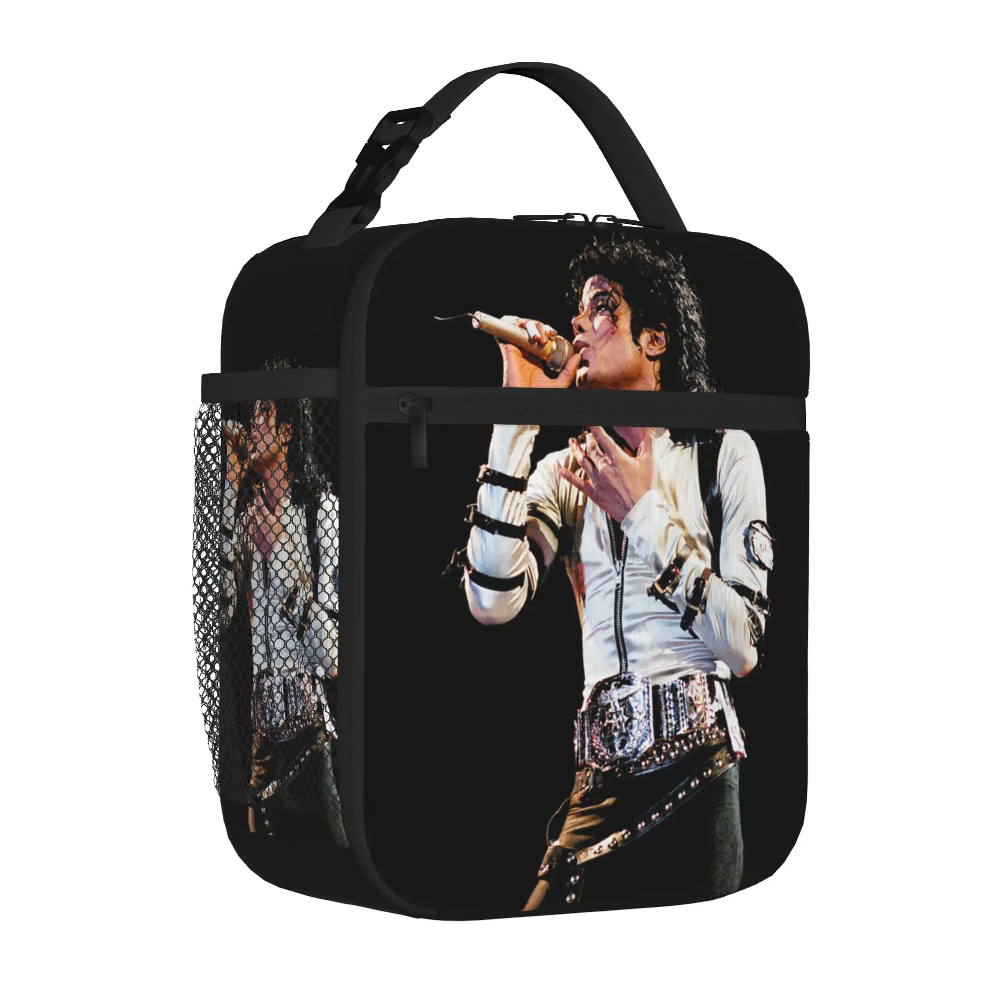 

Michaels Pop King Jacksons Portable Thermal Cooler Bag Singing Live Reusable Insulated Lunch Bags New Bento Box For Travel