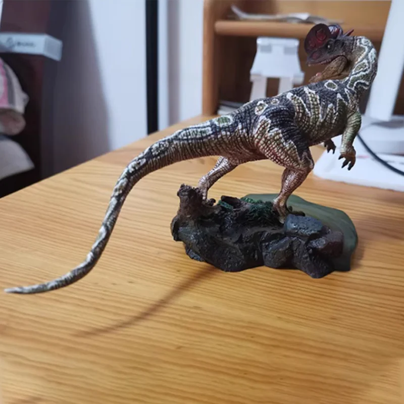 نموذج ديناصور عالي الجودة - لعبة تنين مزدوجة التاج مزدوجة دوارة قابلة للجمع للأغراض التعليمية