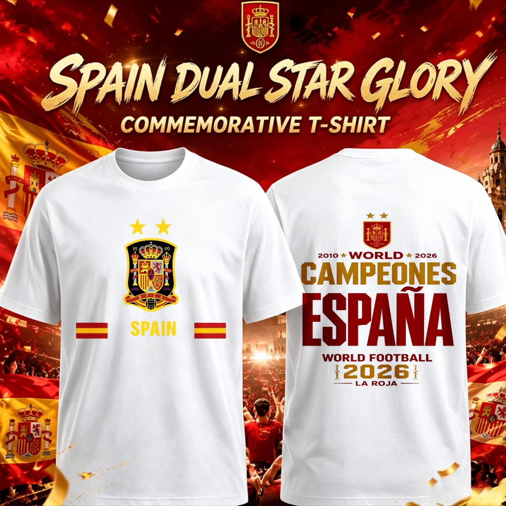 Espana Campeones 2026 Shirt Commemorative Tee Espana National Football Team Spanish Espana Campeones Fan Supporter Souvenir Tops