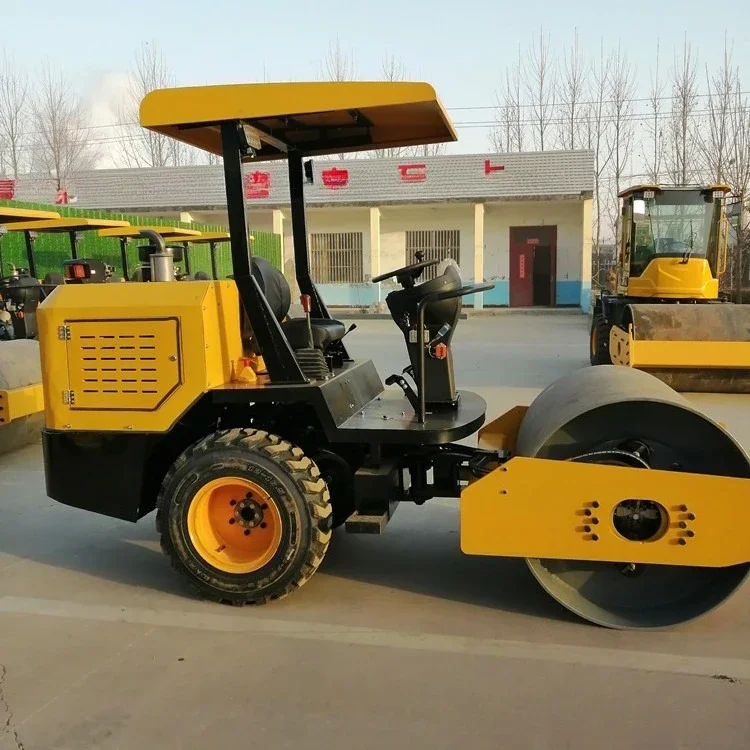 Three-ton and a half single steel roller, ride-on roller, small drive-on roller