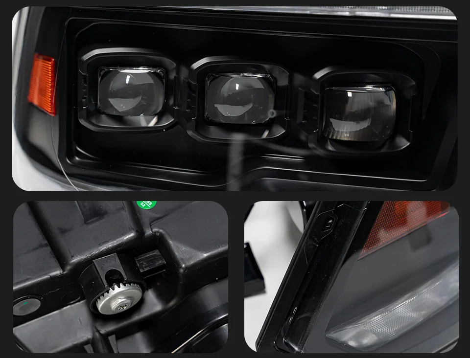 Auto Parts For Dodge RAM Headlights 2009-2018 1500 2500 3500 latest Styling LED DRL Three Projector Car Accesorios Modified