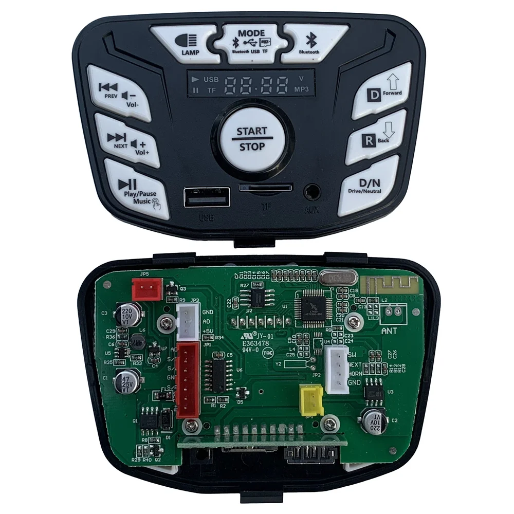 Consola Central de coche eléctrico para niños, interruptor de control de potencia del carro de bebé eléctrico, transmisor de música bluetooth, 12V,