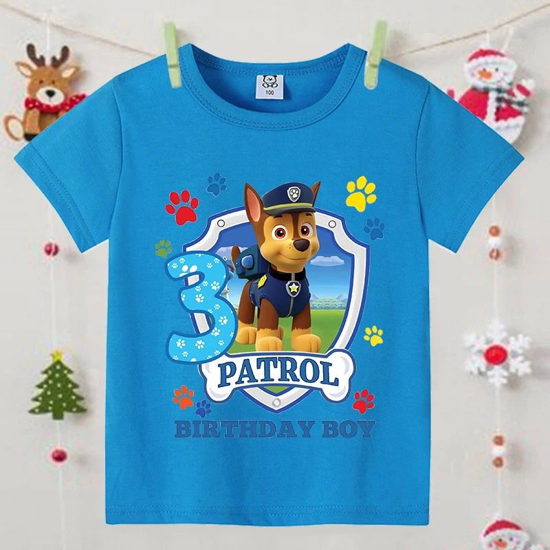 Camiseta para Niños Manga Corta Color Azul