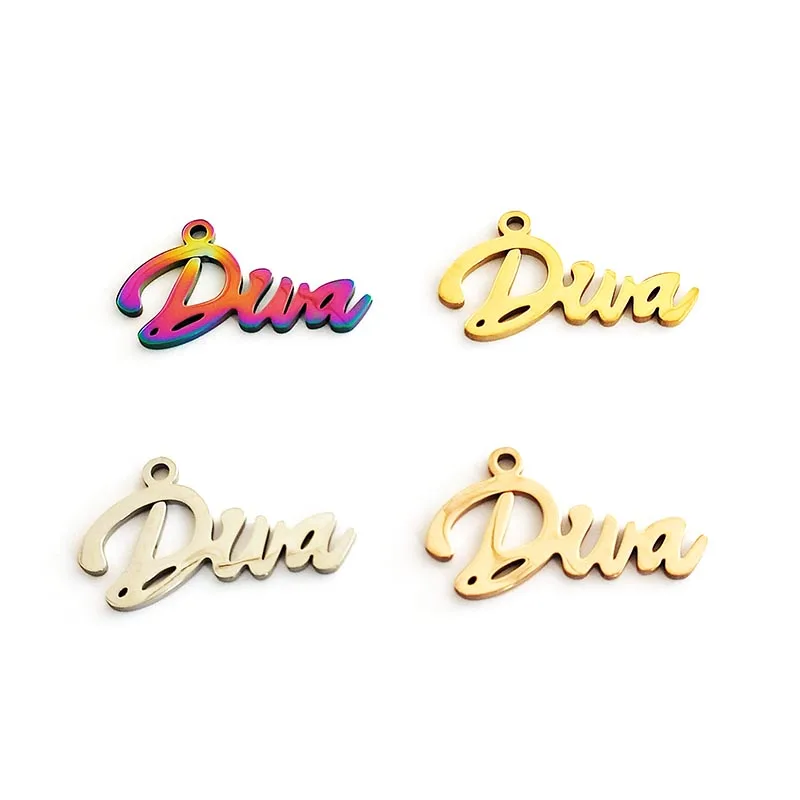 

20pcs Dwa Stainless steel Letter Charms Fit for Bracelet Bangle DIY Jewelry Making SSC019