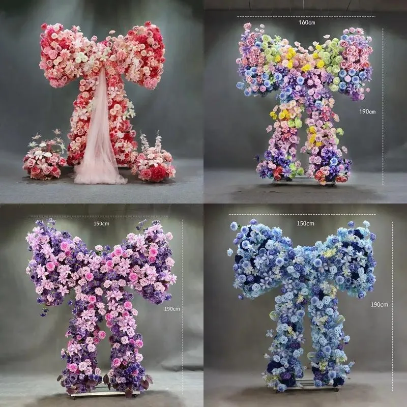 Creative Wedding Props Faux Flower Bow Arches Party Decoration