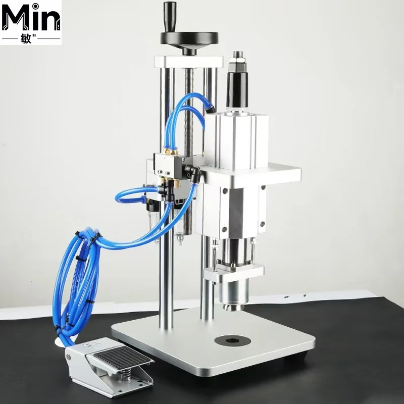 Ready To Ship Pneumatic Perfume Bottle Crimper 13mm 20mm Aluminum Plastic Spray Cap Crimping Machine
