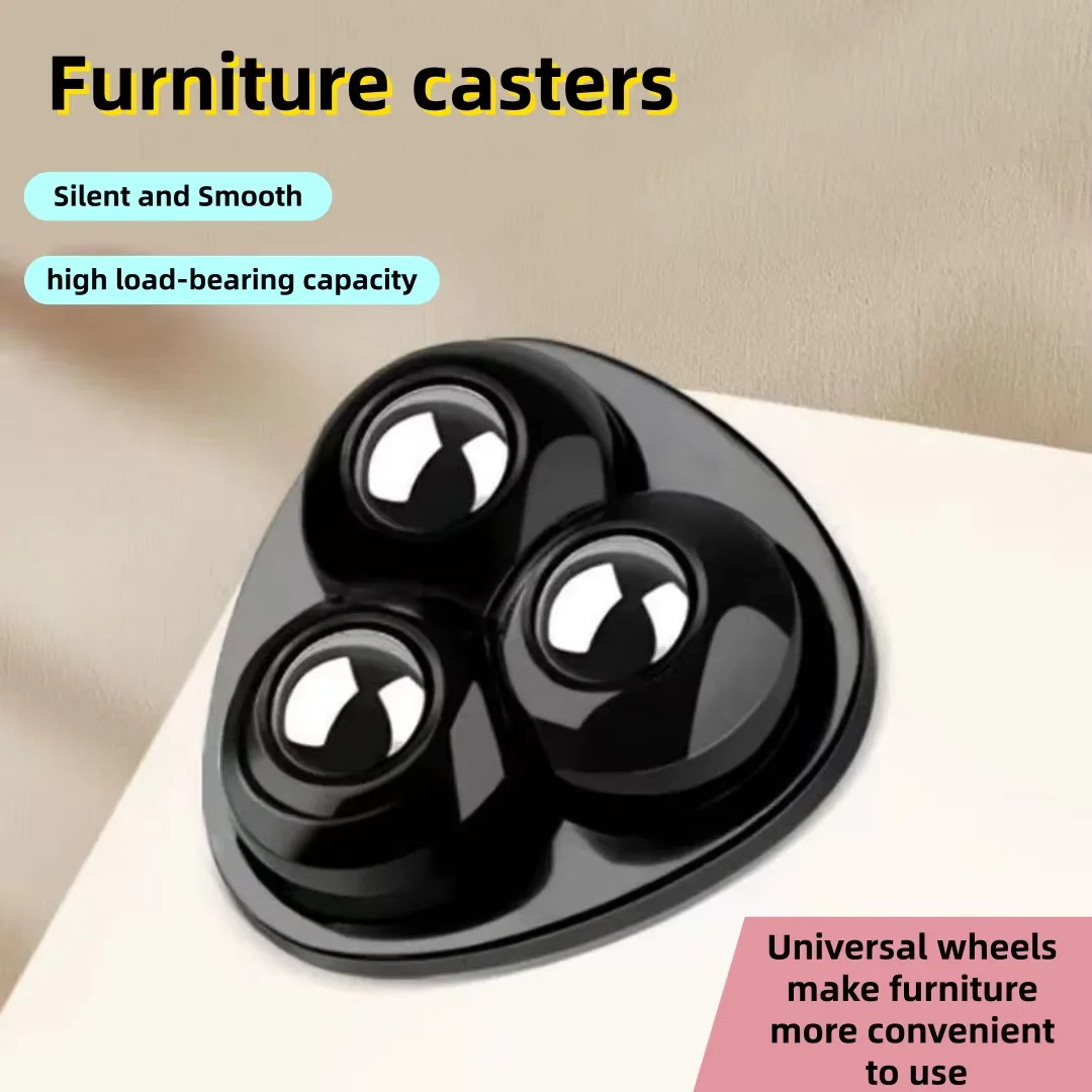 Self adhesive casters，360 ° rotating mini casters，suitable for kitchen countertops，coffee machines，air fryers，small appliances