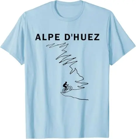 Alpe D'Huez Radsport-Geschenk – Frankreich Rennrad-T-Shirt Y2k Tour Riders Bike Lover Graphic Apparel Herrenmode Outdoor-Kleidung – Detail 8