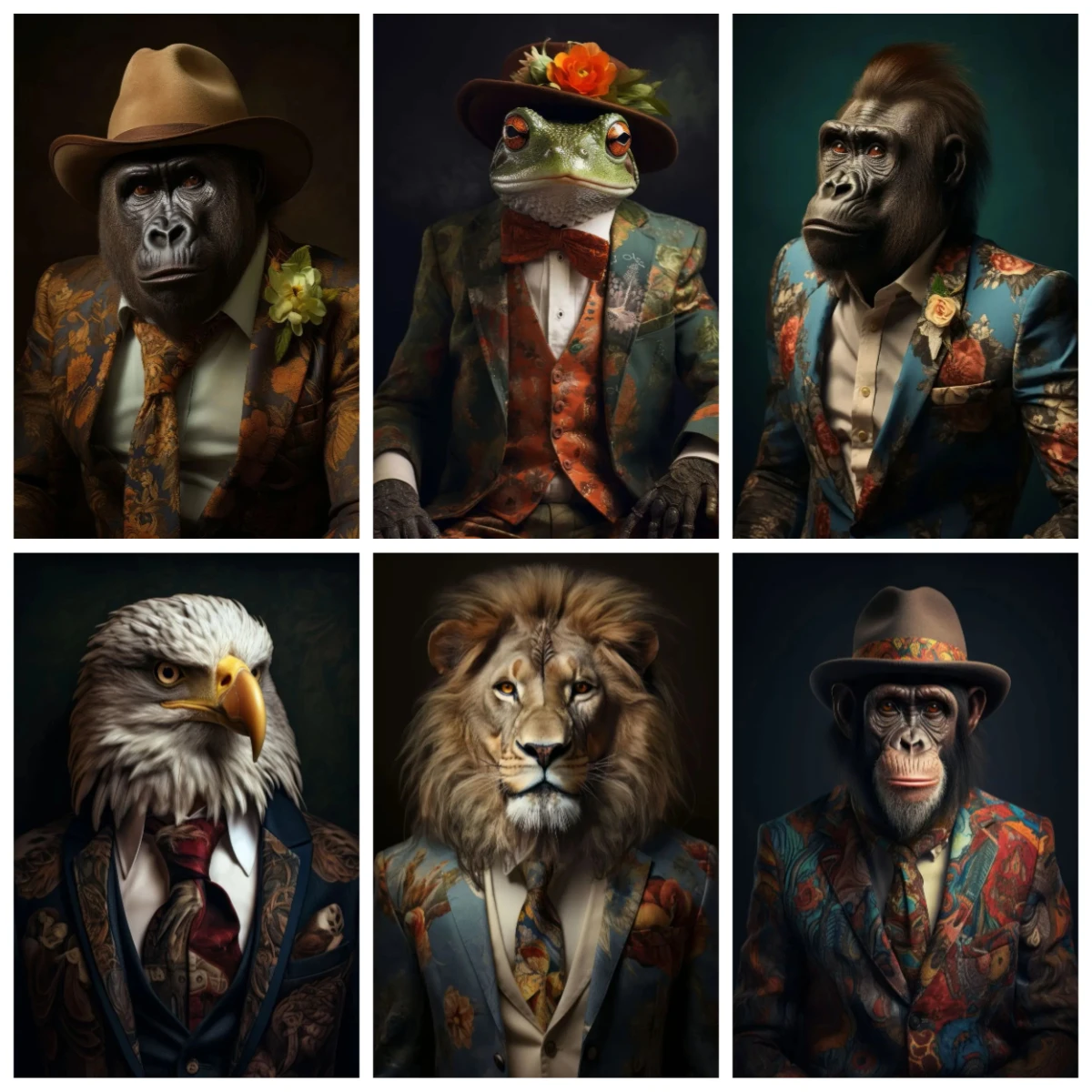 

500/1000PCS Animal in Boho Suit Lion Puzzle--Creative Diy Puzzle Toys for Kids Birthday Diy Funny Gifts Home Decoration