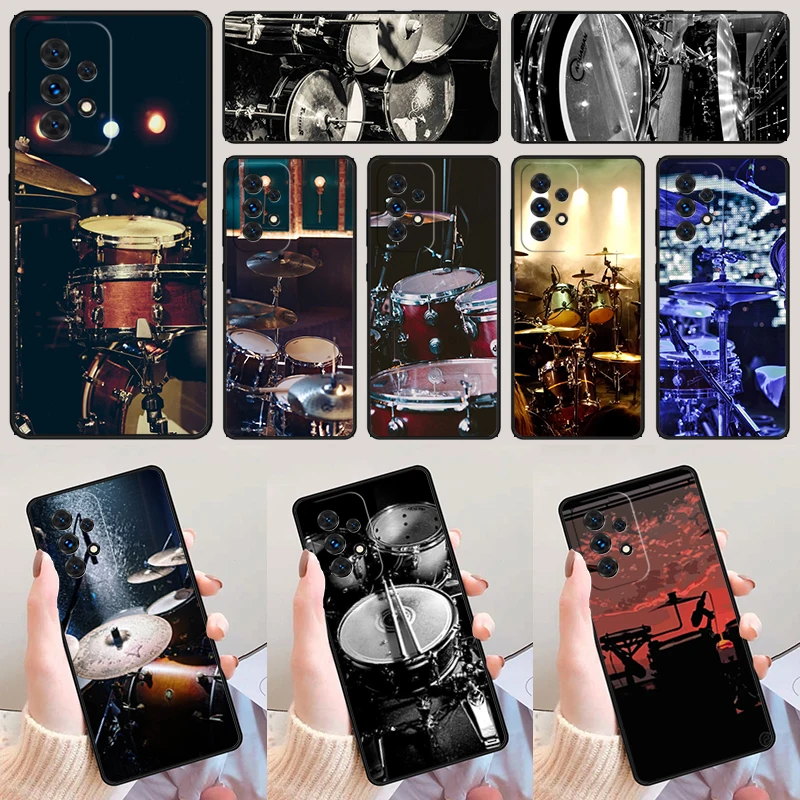 Musical Instrument Drum phone case For Samsung Galaxy A42 A31 A40 A51 A71 A32 A80 A91 A52 A72 A20e A21S A50 A70 A11 A12 Cover