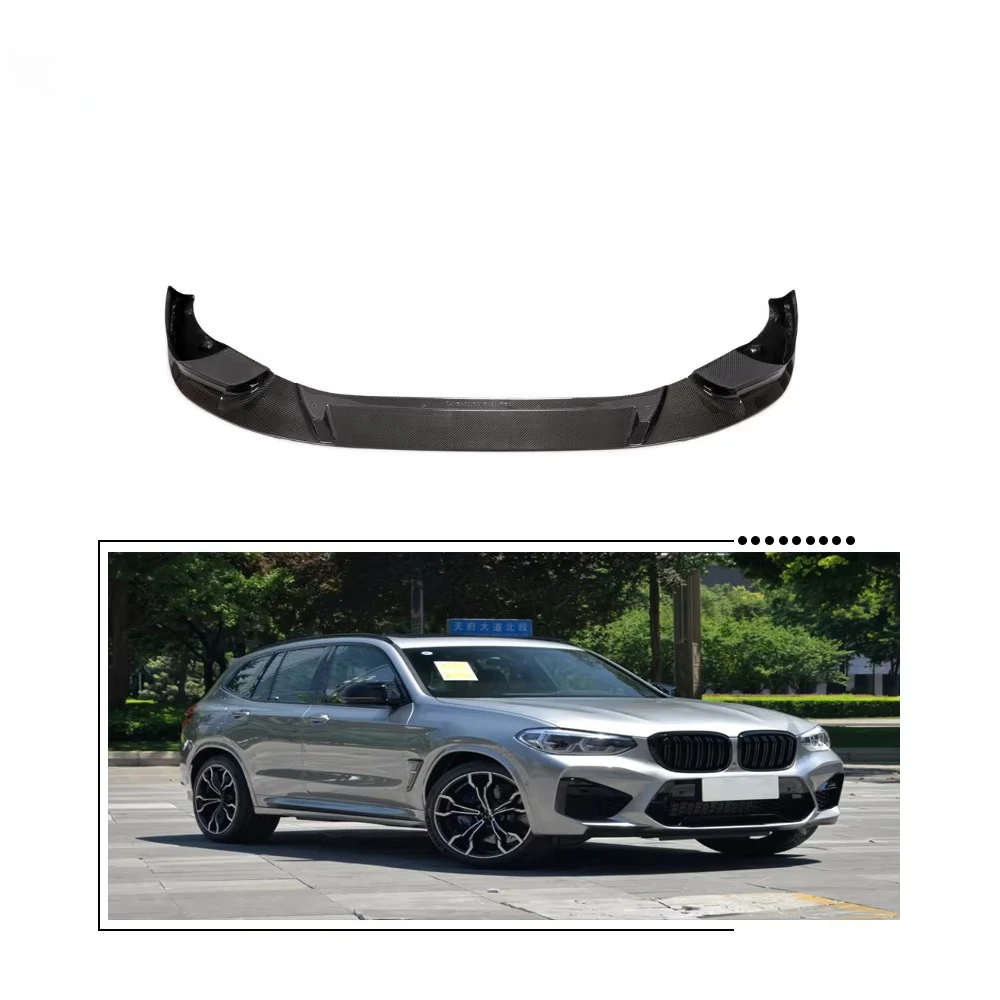 

Real Carbon Fiber F98 Universal Front Bumper Lip for B-MW X3M F97 X4M F98 2019-2021