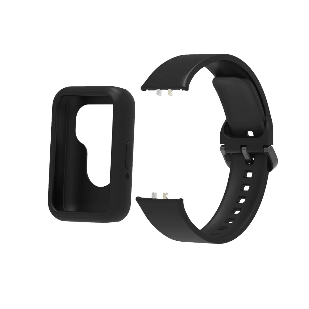 ชุดสายนาฬิกาข้อมือซิลิโคนสำหรับ Samsung Galaxy Fit3สายรัดข้อมือปรับได้สายรัดข้อมือสมาร์ทวอทช์ป้องกันรอยขีดข่วนตก