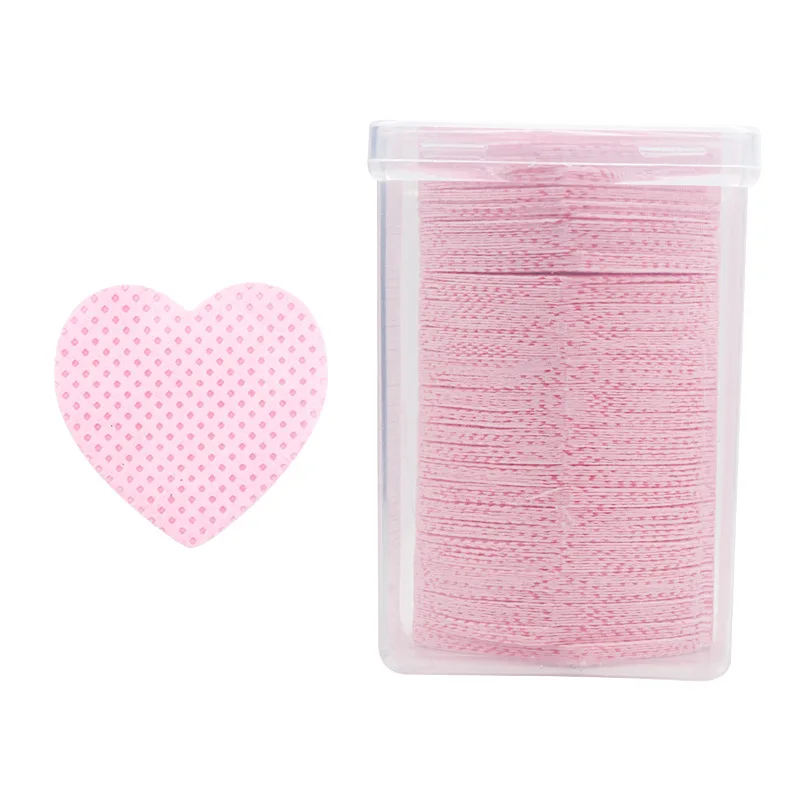 200pcs Lint Free Paper Cotton Pad Eyelash Extension Glue Remover Napkins Lash Grafting Cleaning Glue Mouth Wipe Makeup Tools