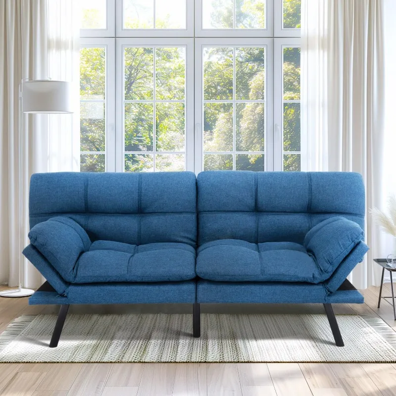 Sofa kasur Futon, Sofa Futon konversi busa memori, Sofa tempat tidur Modern, tempat tidur nyaman