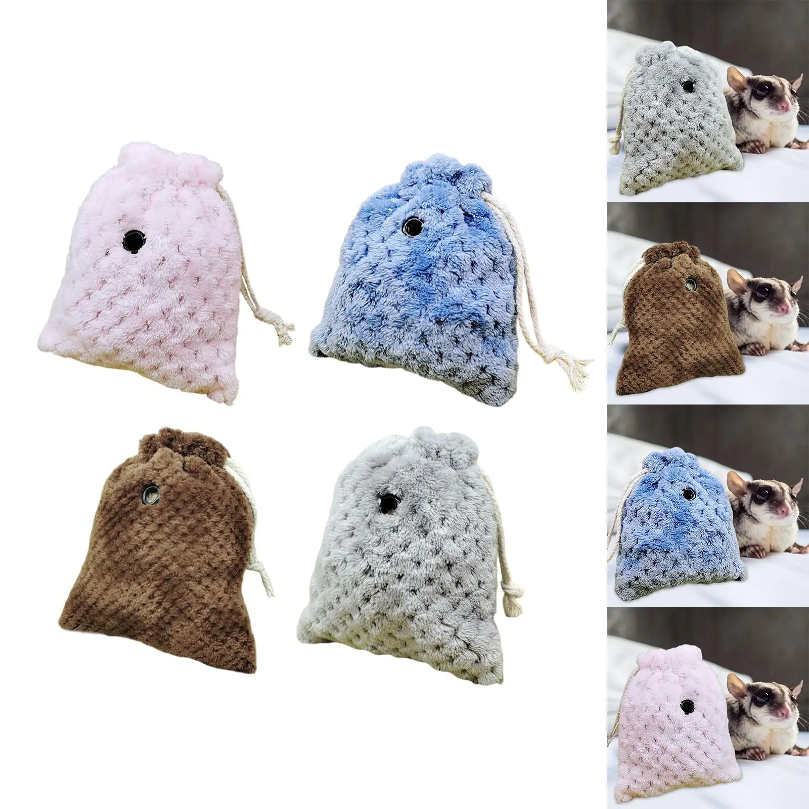 Sugar Glider Sleeping Bag Animal Carrier Hamster Sleeping Pouch for Mice