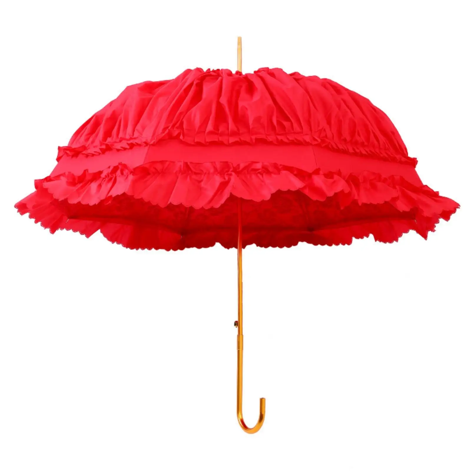 Double-Layer Lace Umbrella Vintage Princess Umbrella Cute Ruffled Sunshade