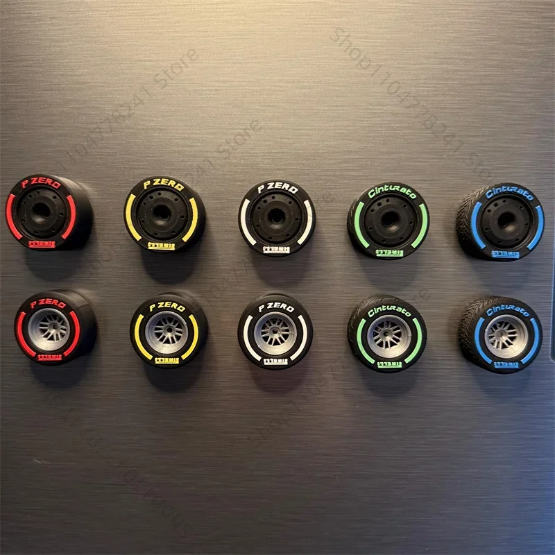 

5-pack F1 Replica Tire 3D Refrigerator Magnets, Home Decoration Ornaments, Refrigerator Magnets, Racing Theme Gifts For F1 Fans