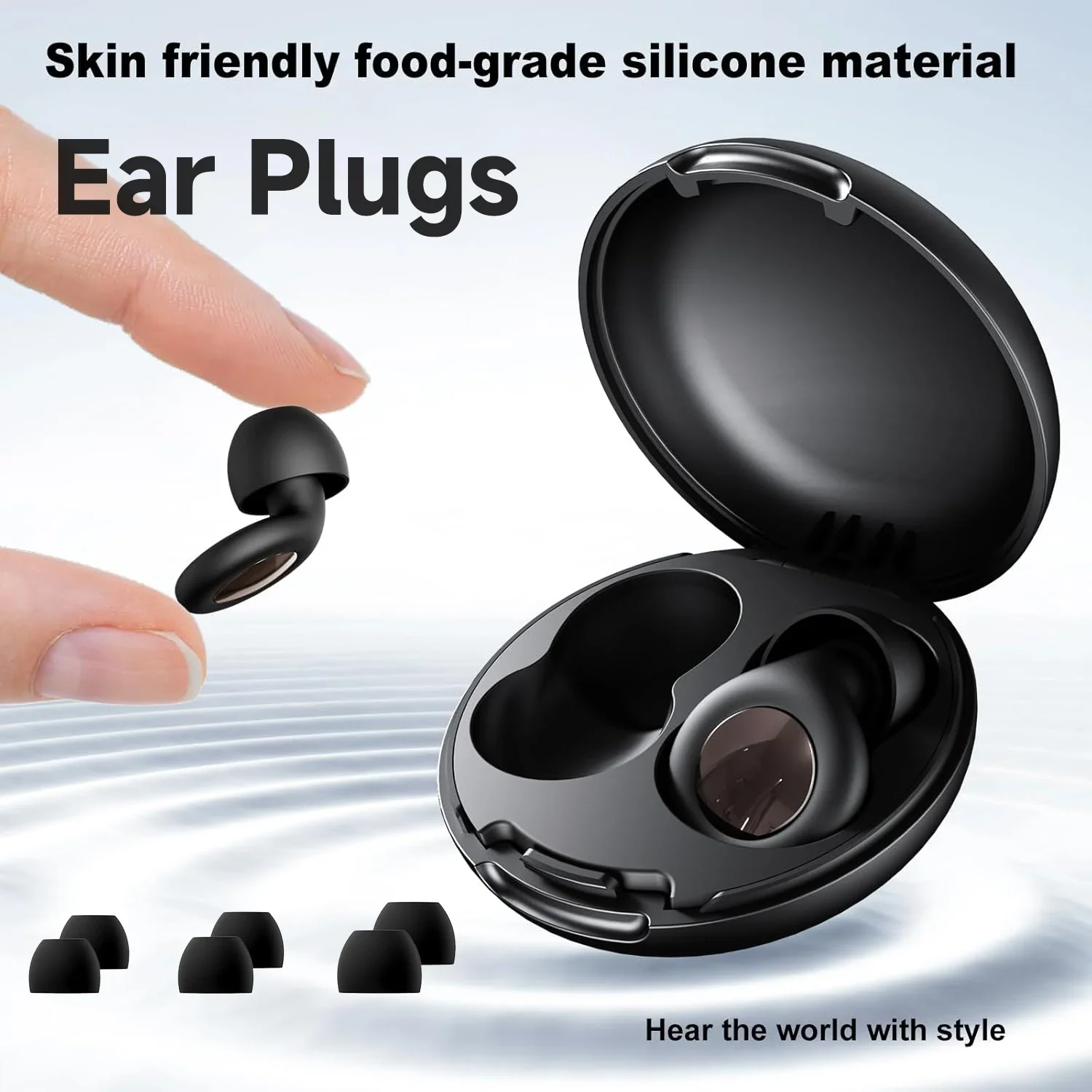 Bouchons d'oreille en Silicone pour dormir, Protection auditive, antibruit, bouchons d'oreille réutilisables pour le sommeil, la mise au point, les Concerts, le travail et l'étude