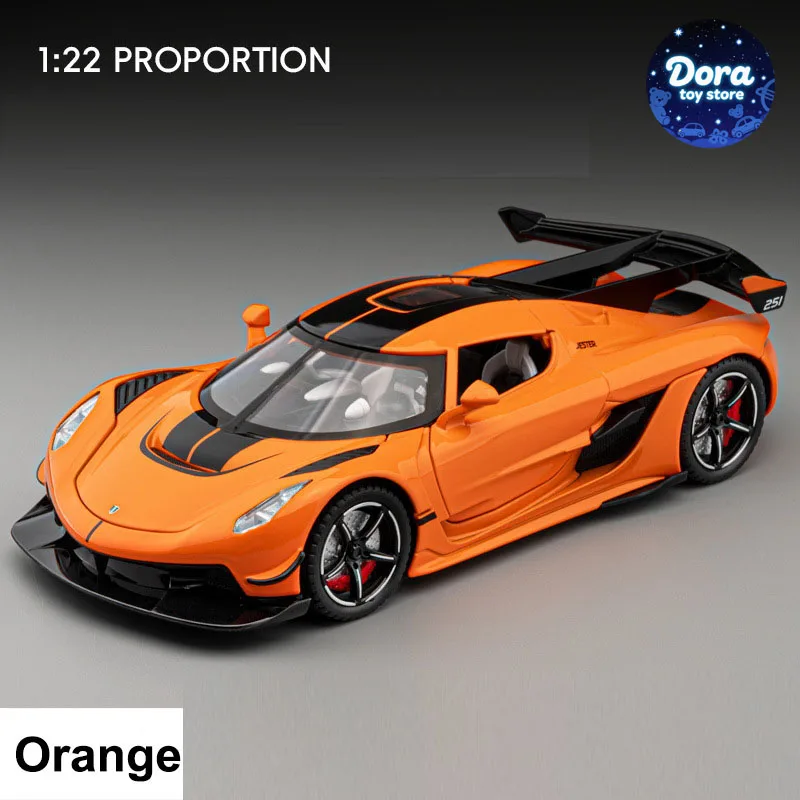 

Supercar alloy car model, one click door opening simulation, sports car model, interior decoration ornaments