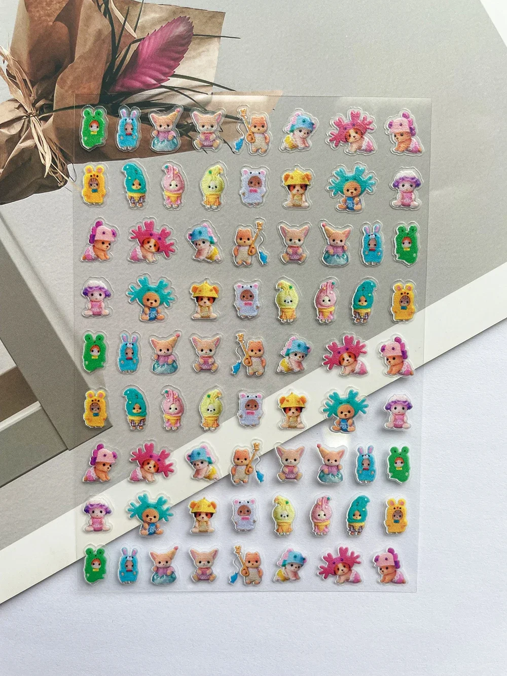 

1pcs Super Mini Catoon Senbel Family Pvc Luggage Tags Stickers Travel Accessories Waterproof Diy Nail Sticker Decoration