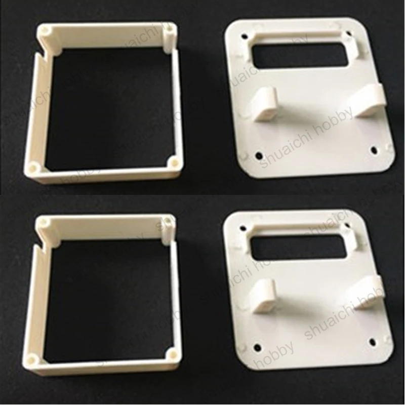 2Sets 9g Servo Protection Case White Anti Sweeping Teeth Steering Gear Fixed Shell Holder 4.4x4.8cm for RC Drone Model Airplane