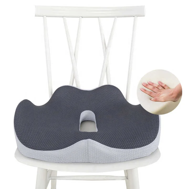 Memory Foam Orthopedic Pillow Cooling Breathable Non Slip for Office Chair Car Coccyx Tailbone Pain Relief Wheelchair Sciatica