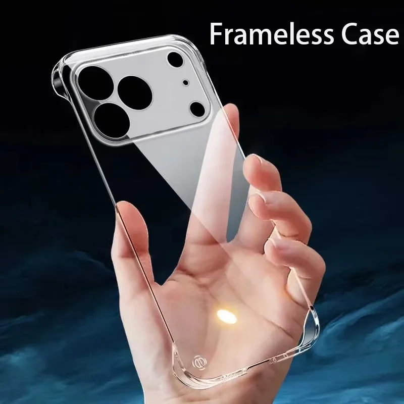 Frameless Slim Clear Transparent Plastic Hard PC Phone Case For iPhone 18 17 16 15 14 Plus 13 12 Mini 11 Pro Max 16e Air Cover