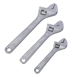 1PC Large Openin Long Handle Universal Spanner Carbon Steel Mechanical Workshop Hand Repair Tools Adjustable Wrench